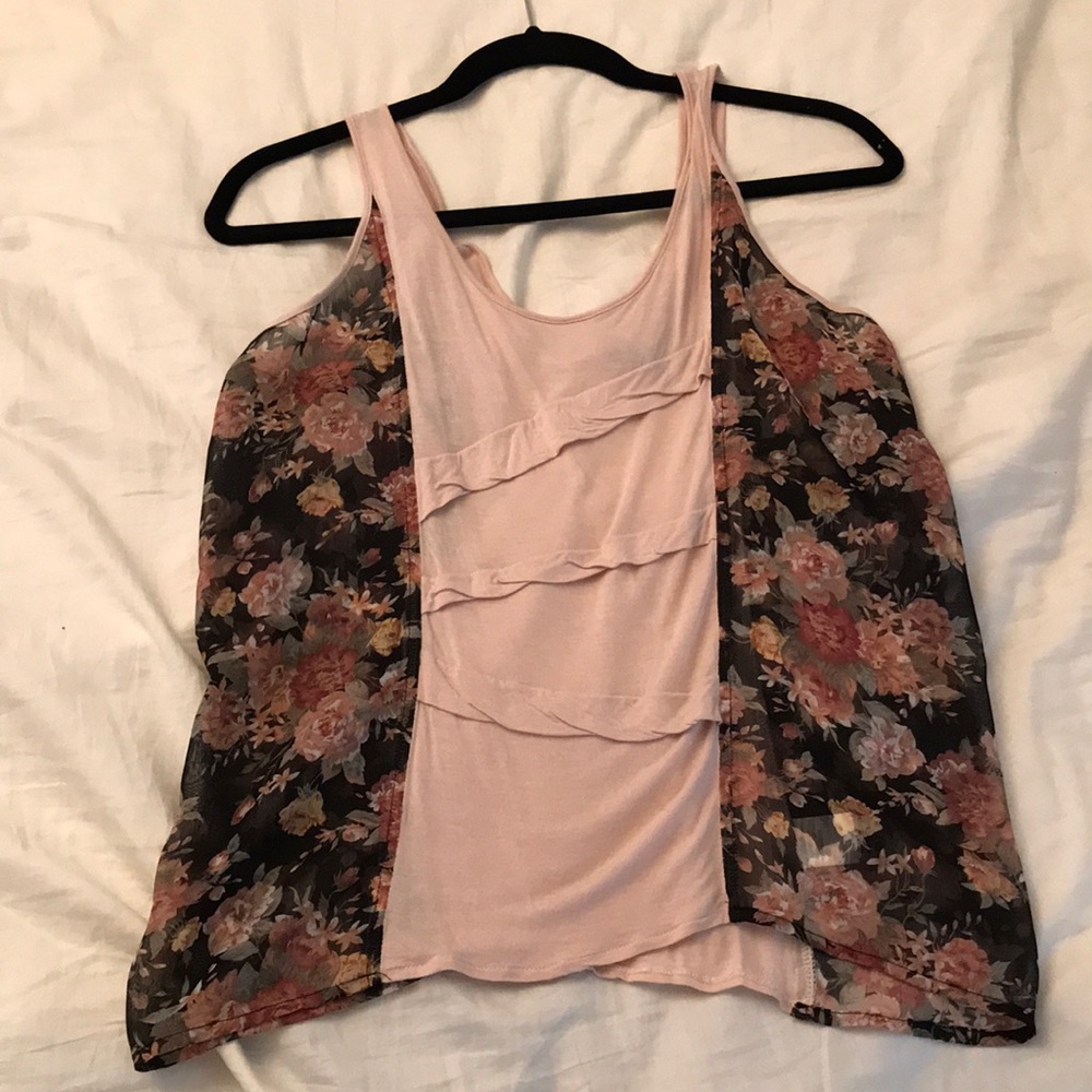 Cute pink floral blouse